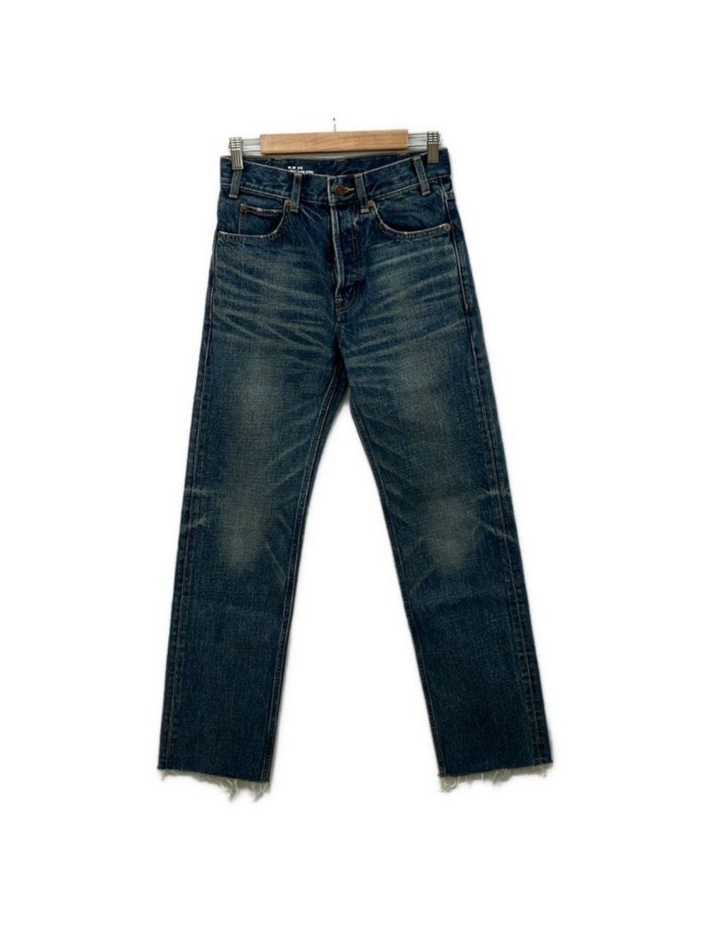 Celine Jeans 24 Blue Full Length Cut Off Button